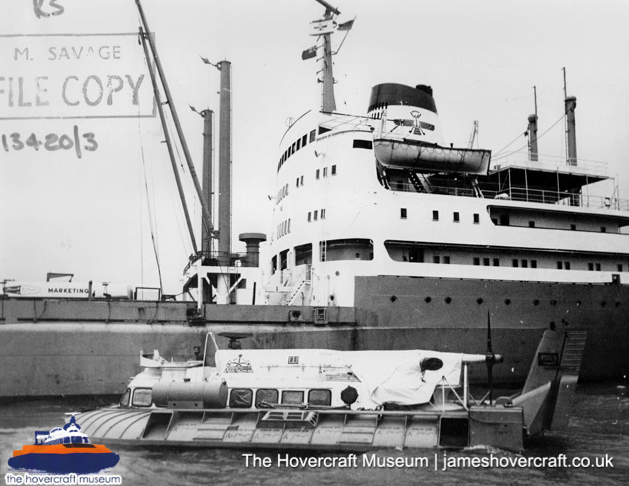 SRN6 being transported -  (credit: The Hovercraft Museum Trust).